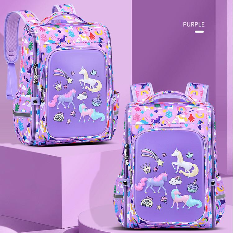 3 Farben coole Cartoon-Schultaschen für Schüler Jungen und Mädchen 1-3-6 Klasse Schultasche Mode einteiliger offener Kinderrucksack mit großer Kapazität