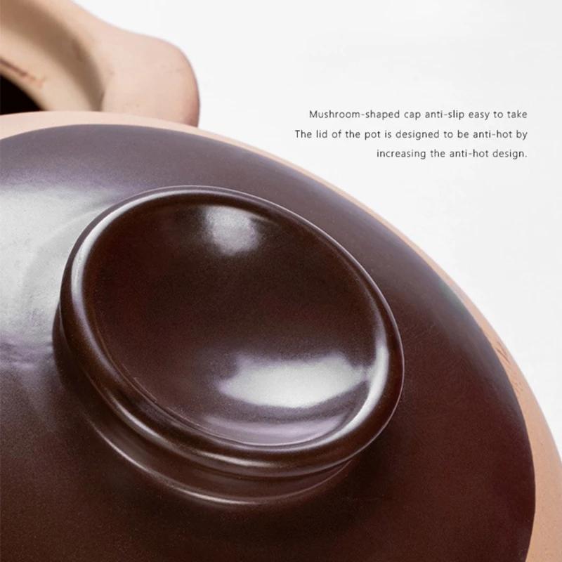 Ceramic Material Casserole High Temperature Resistant Household Open Flame Pregnant Woman Stew Pot for Soup and Porridge
