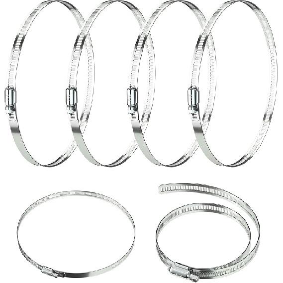 Hose Clamp Set - 30PCS 1/4 –7/16 Inch 304 Stainless Steel Worm Gear Hose Clamps For Fuel Line,Dryer,Garden Water Pipe And Washing
