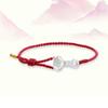 Sterling Silver Ruyi Woven Bracelet - Chinese Style Red Rope Jewelry Gift for Girlfriend