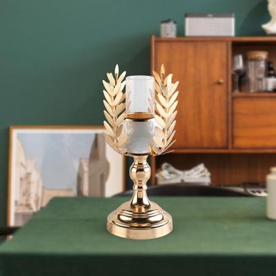 Candle Holder Dinner Table Gold Polished Centerpiece Candlesticks Home Ornament for Wedding Gift