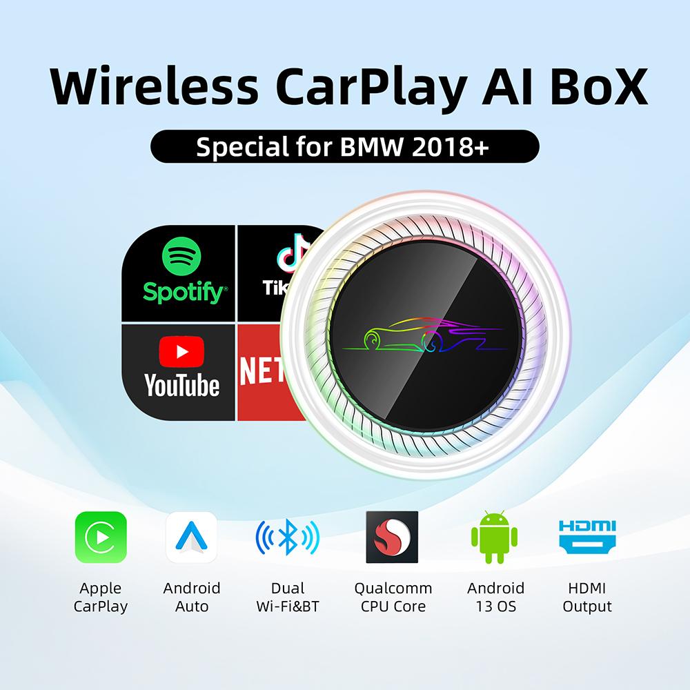 

Беспроводной AI-бокс CarPlay на Android 13 для BMW ID6 ID7 ID8 ID9 Для YouTube Netflix Для встроенного CarPlay оригинального автомобиля