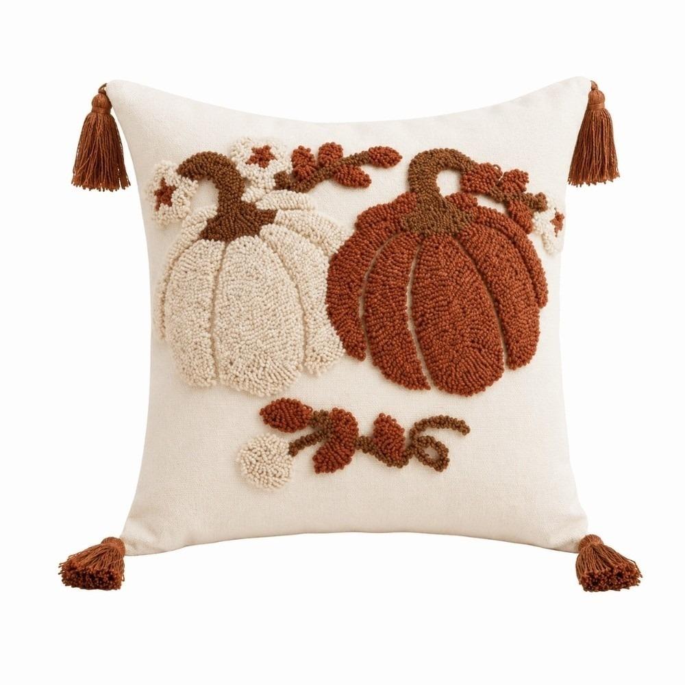 Comfortable Halloween Pillow Cover Wear Resistant Skin-friendly 3D Tufting Pillowslip Soft Texture Adorable Throw Pillowcase