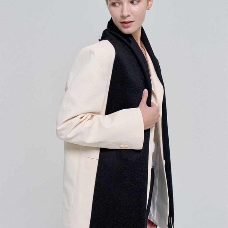 Dal Cashmere Premium Cashmere Scarf 30cm Black