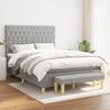 3137397 vidaXL Divan Bed with Mattress Light Grey 140x200cm Fabric