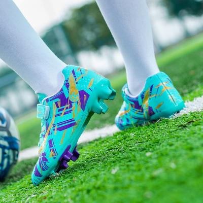 Children'S Football Shoes Students Boys Girls Tf Broken Nails Velcro Women'S Breathable Training Shoes Non-Slip
