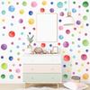Colorful Polka Dots Wall Stickers for Kids Room Bedroom Nursery Classroom Playroom Backdrop Decoration
