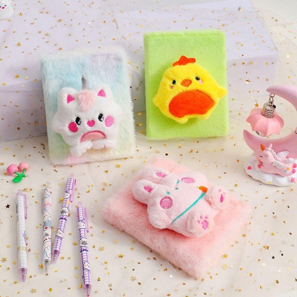 

Coin Wallet Plush Rabbit Diary Multicolor Winter Cartoon Plush Notebook Gifts