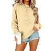 Women's Christmas Print Sweatshirt, Casual Crewneck Long Sleeve Loose Fit Pullover