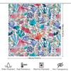 Colorful Coral Shower Curtain Modern Watercolor Bath Decor Printed Fabric Shower Panels for Bathroom Pink Blue Green White Red F