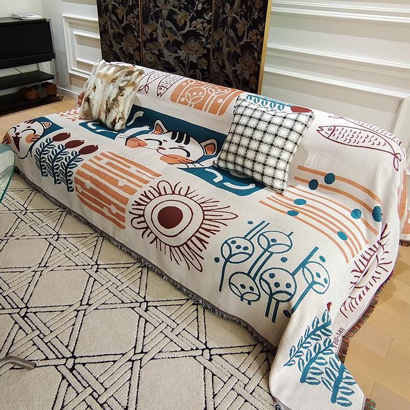 

Nordic Ins Windsand Полотенце для волос с полным покрытием Цельная подушка для дивана Одеяло для кемпинга Полный пакет Универсальный чехол Полотенце Чехол для дивана 90x90