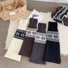 Fell Island Retro Knitted Layered Stockings for Women - Autumn/Winter Thick and Warm Grey Mid-Calf Leg Socks - Reindeer Snowflake Leg Covers