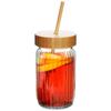 Cup Jar for Drinking Beverages Water Lemonade Juice Drinks with Straw
