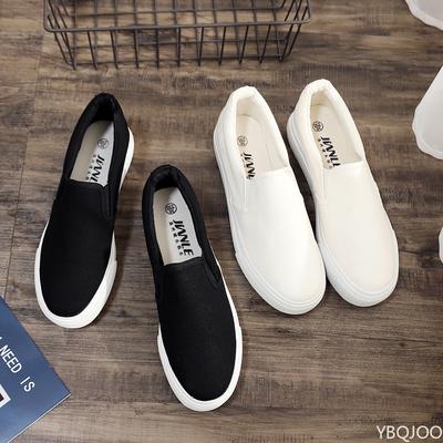 Spring  Autumn New Comfortable Height Increasing White Shoes Simple Fashionable Versatile Casual Women's Single Shoes