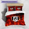 Set Lenzuola Fulham Calcio Stampato 3 Pezzi, Comodo Set Copripiumino per Camera da Letto Amico della Pelle
