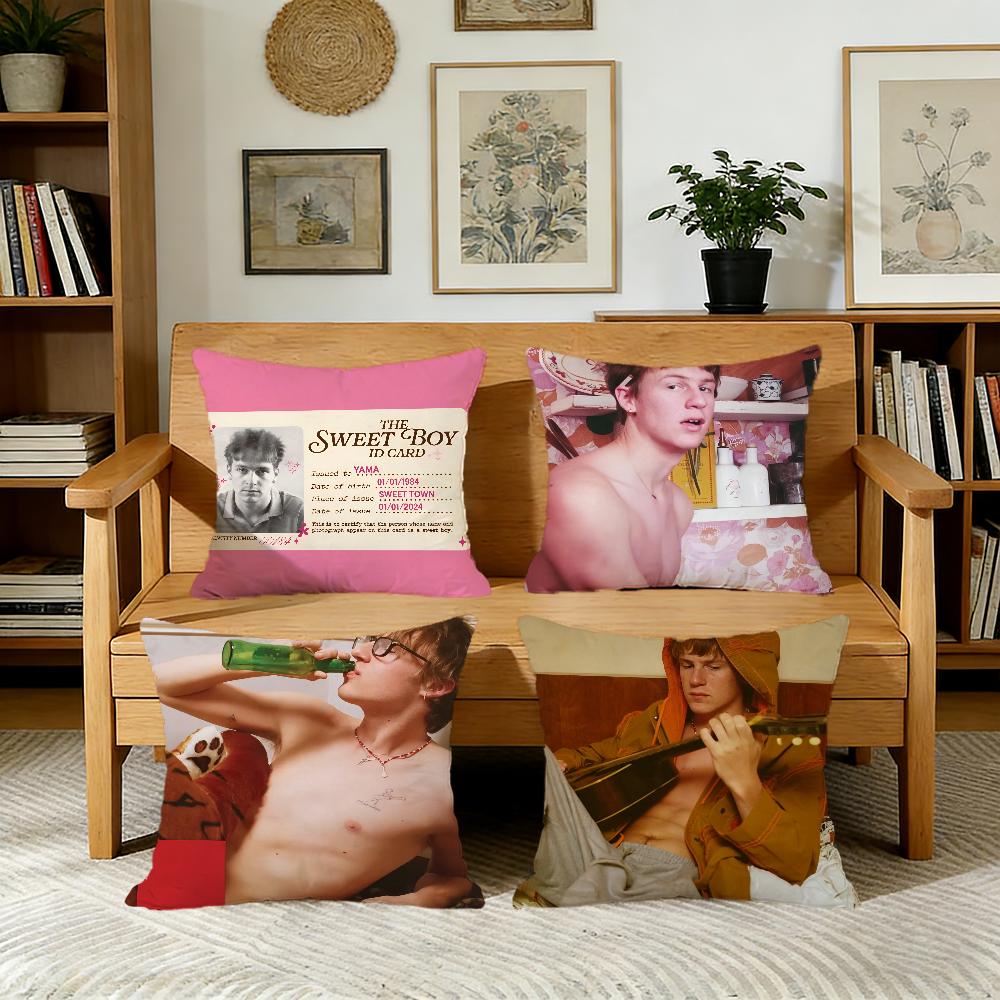 MMalcolm Breathe Sweet Boy cushion cover For Pillow Printing Sofa Decoration Home Car Room Coffee Shop Office Nordic Simplicity