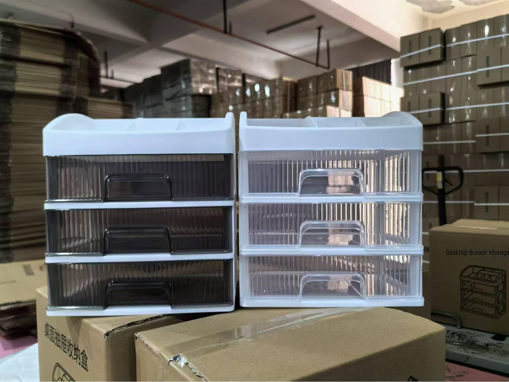 

Многофункциональный ящик для хранения ювелирных изделий и канцелярских принадлежностей, косметики и аксессуаров three-layer