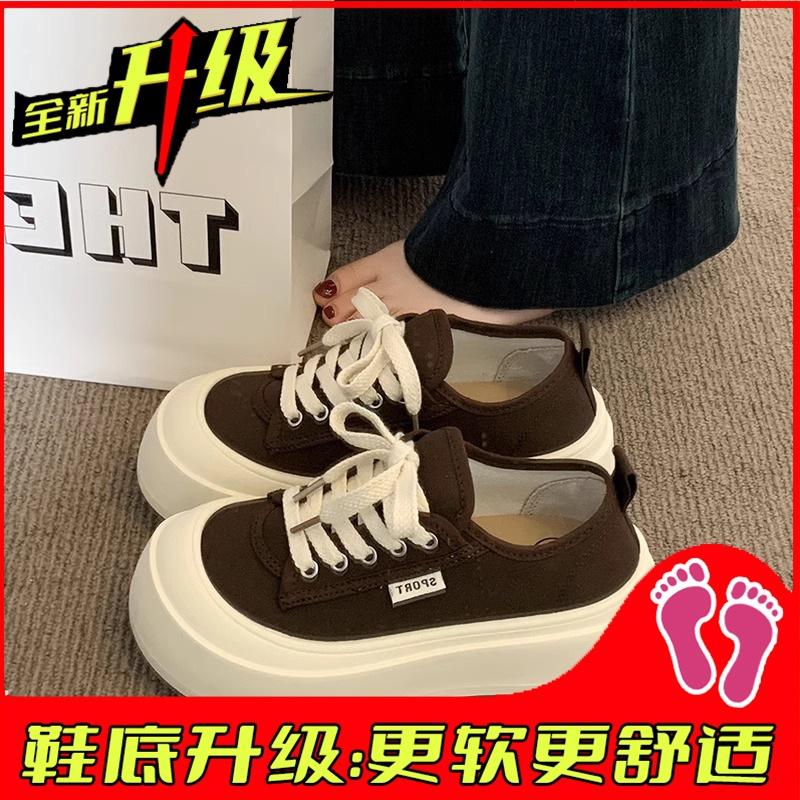 

Platform canvas shoes women s 2 new summer thin versatile big head shoes height-increasing sports and leisure board shoes 40