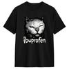 Ibuprofen Cat Funny Expression T-Shirt Summer Cotton T Shirts For Men Fashion Casual Tshirt Short Sleeve Vintage Tops