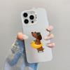 Funny Dancing Dachshund Sausage Dog Pattern Laser Phone Case For iPhone 17 Pro Max 15 16 14 Pro Max 13 11 12 Mini Pro Max Covers