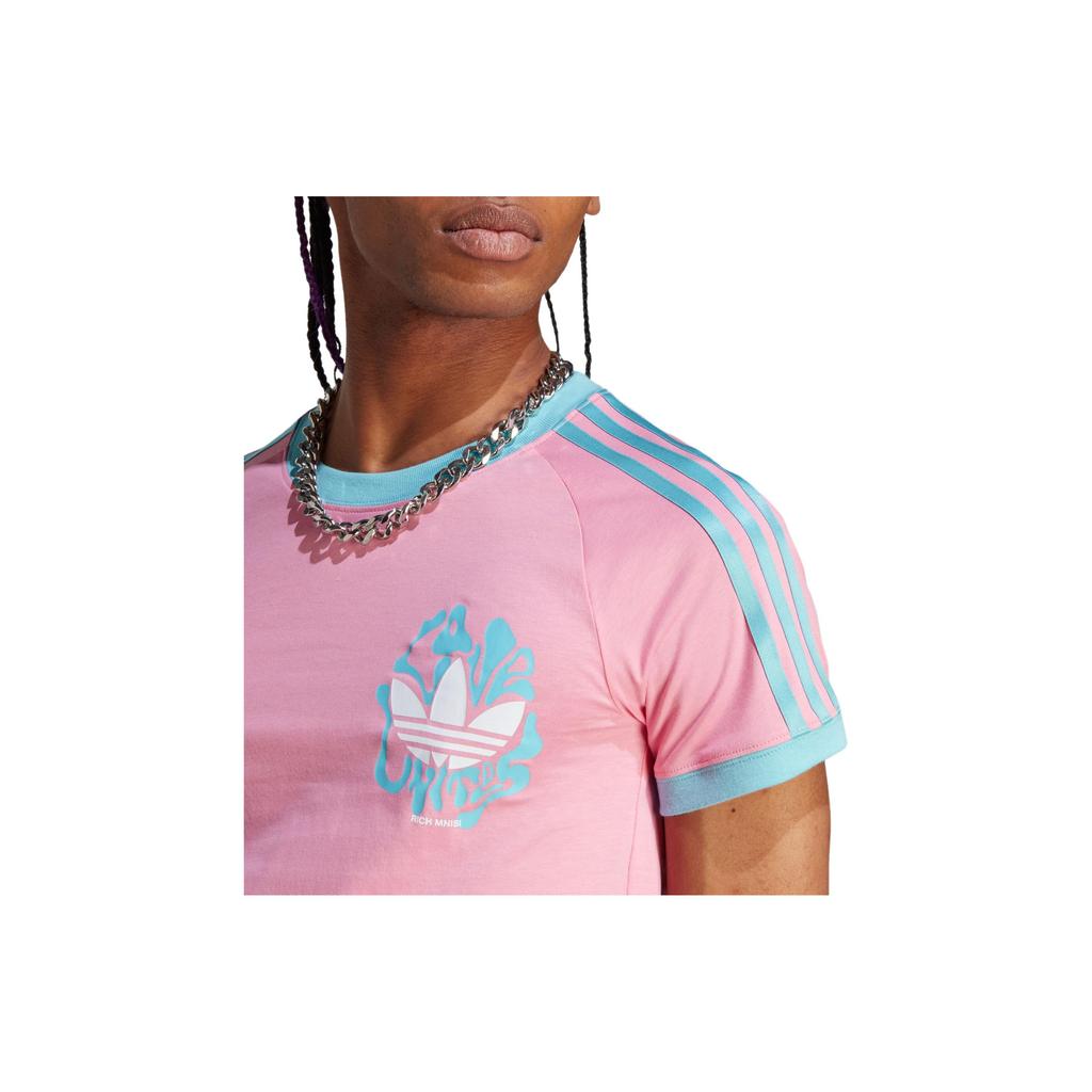 adidas Originals Pride RM 3 Trefoil Logo Casual Printed Crew Neck T-Shirt Women Tops Pink IU0052