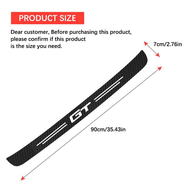 

Car Rear Bumper Decoration Waterproof Decal Trunk Plate Carbon Fiber Sticker For BMW GT 3 5 6 Series F34 F07 E63