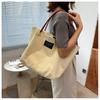 Large Capacity Canvas Bucket Bag for Women Trendy Street Style Shoulder Crossbody Purse with Magnetic Closure