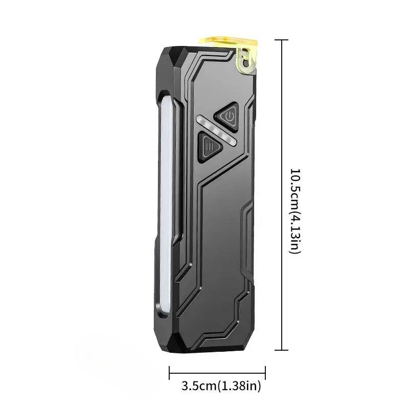 RGB LED Flashlight USB Rechargeable Color Changing Multi Mode Built in Battery Emergency Work Camping Outdoor Torch