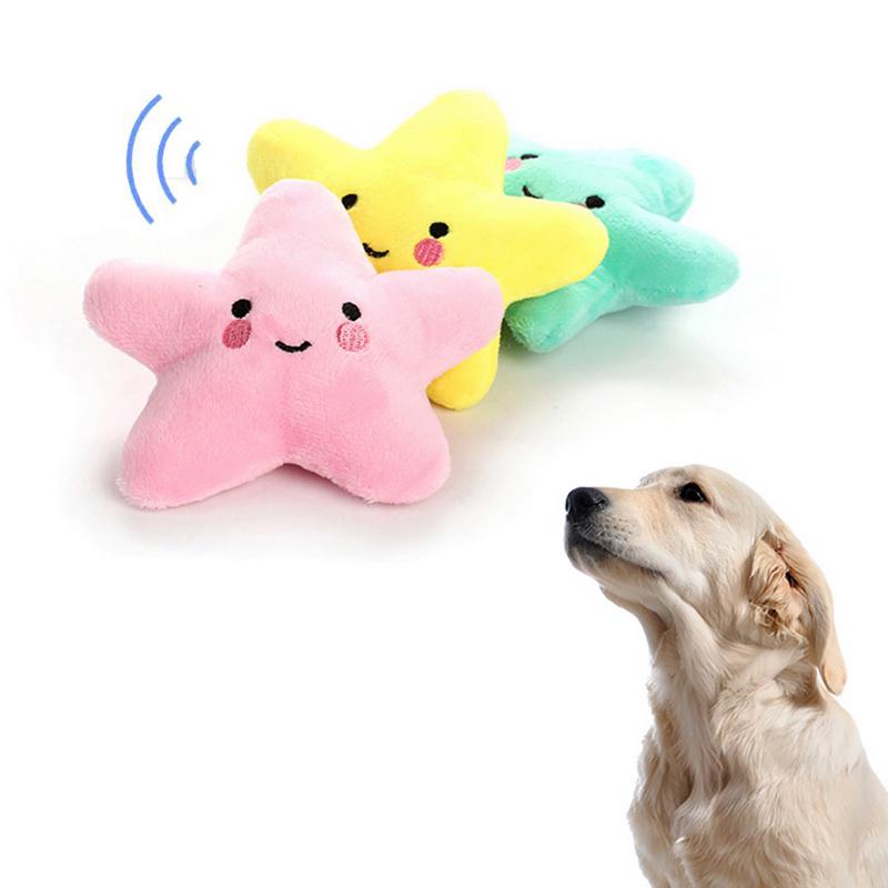 Cumpără Cute Stars Dog Toy Pets Soft Fleece Shrilling Decompression ...
