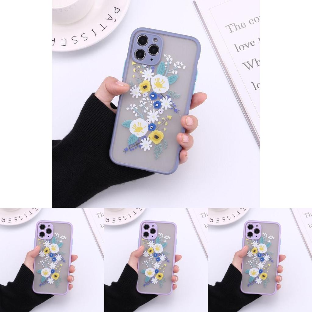 Lavender Floret Iphone13 Protective Case Soft Silicon Transparent Back Cover Shockproof Matte Anti-skid