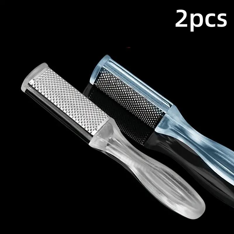

2 шт. Двусторонняя терка для ног и средство для удаления мозолей Инструмент для ухода за кожей Пластиковая портативная педикюрная терка 2-pcs