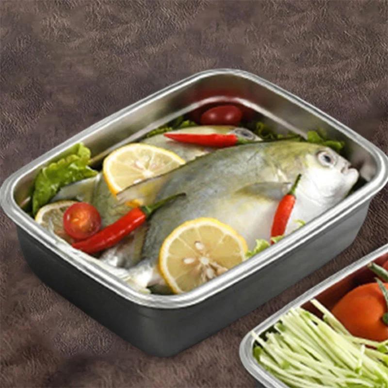 304 Stainlesss Steel Leak Proof Lunch Box With Lid Picnic Box Bento Box Food Storage Containers For Portable Food Bento Boxes
