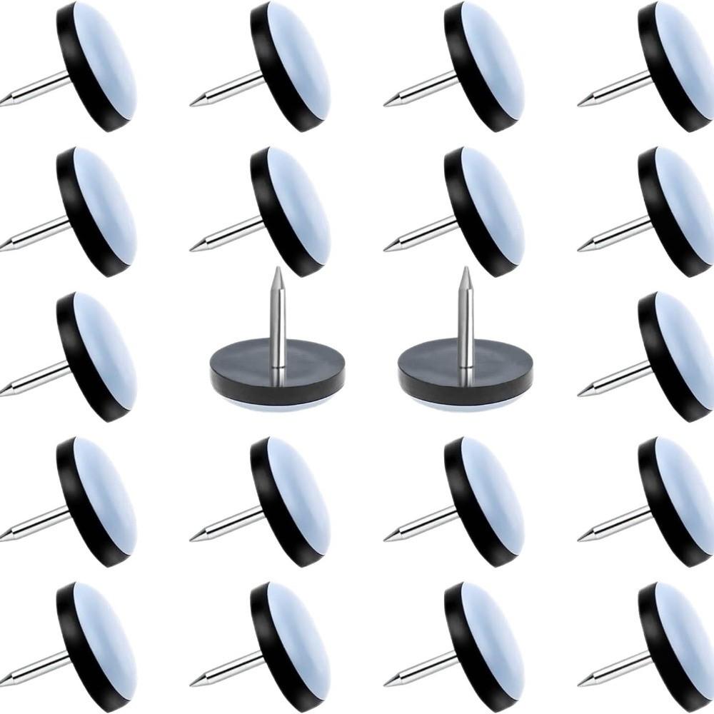 20pcs Round Furniture Legs Pads With Nails Chair Leg Mat Durable Floor Protectors Slider  Furniture