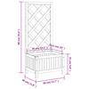 Planter with Trellis Black Solid Wood Fir