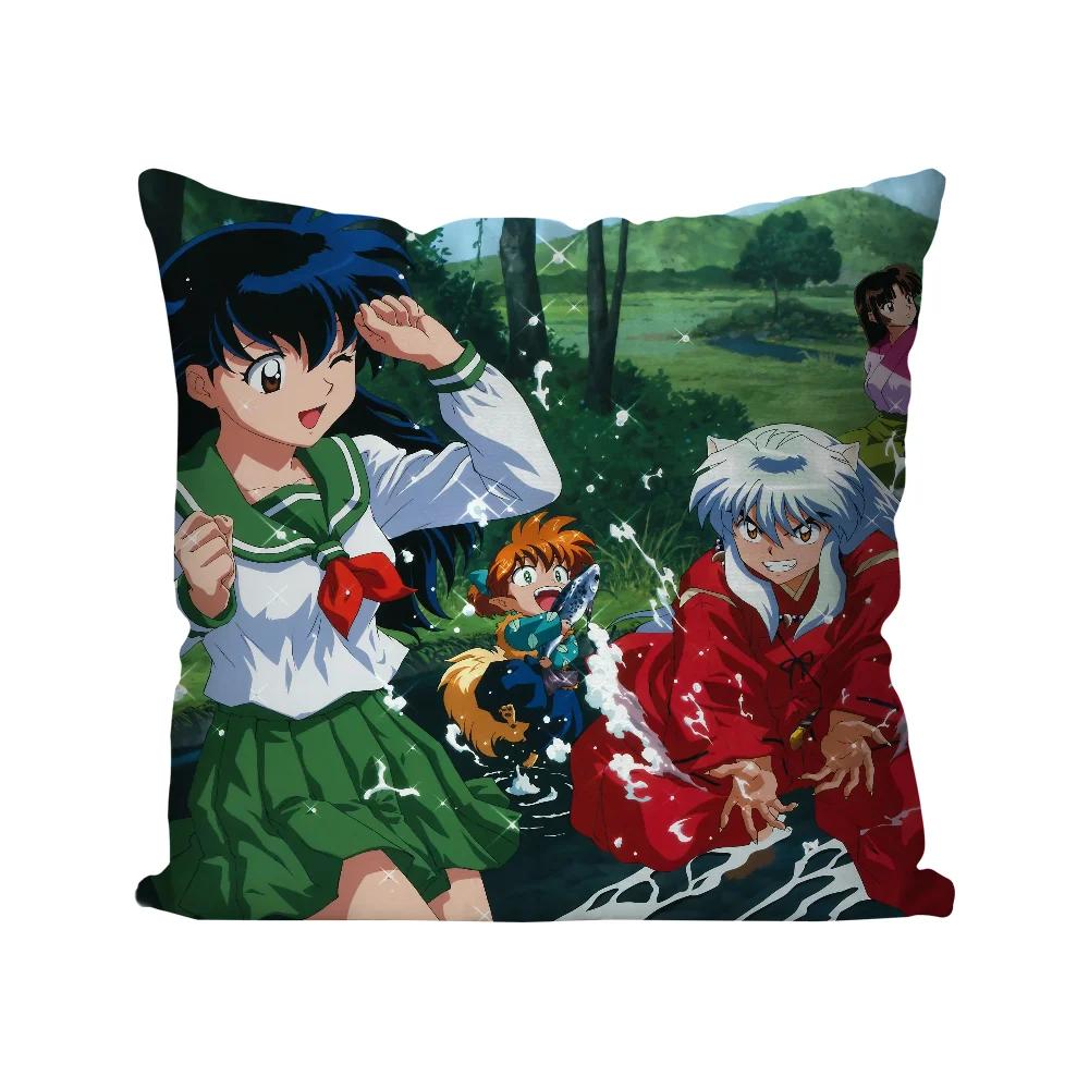 1Pc Japanese Animation I-Inuyasha Pillow Case Square Pillow Bedroom Sofa Leisure Comfort Car Living Room Home Decoration 40X40