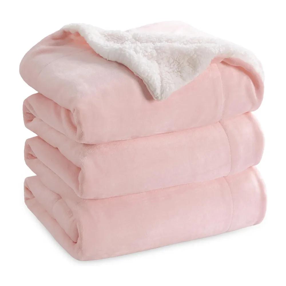 Modern Simple Best-selling Sherpa Lamb Wool Blanket Four Season Universal Solid Color Double-layer Flannel Office Nap Blanket