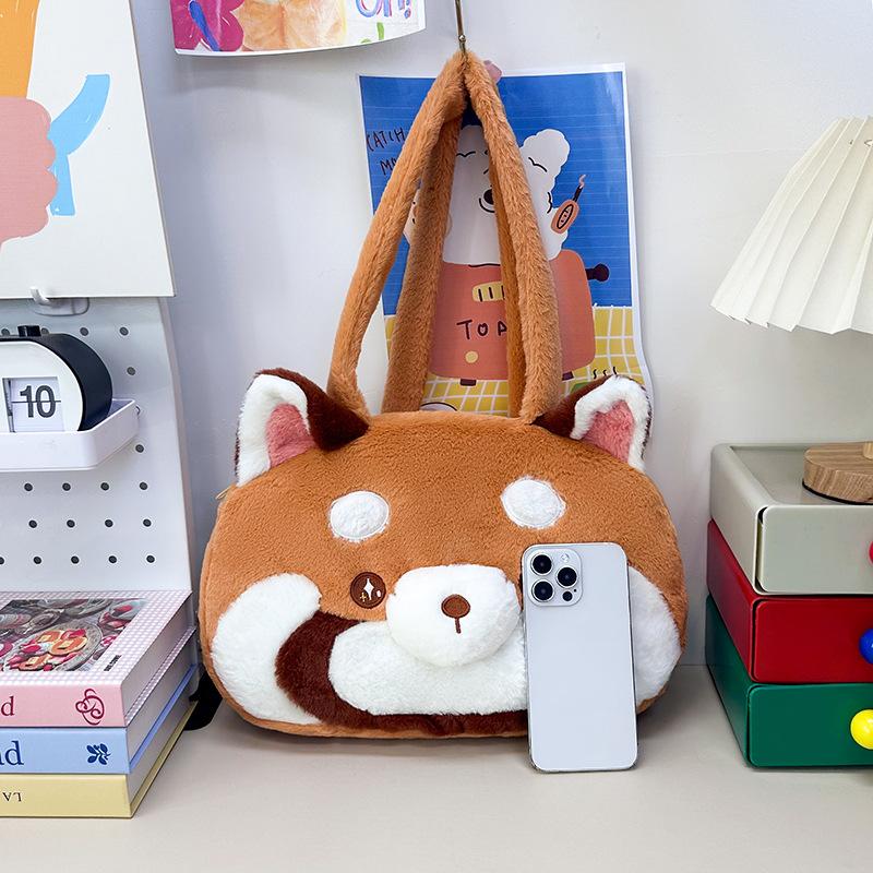 Cute Cartoon Bear Animal Shoulder Bag Ins Versatile Large-capacity Storage Bag Super Cute Girl Heart Handbag Bag