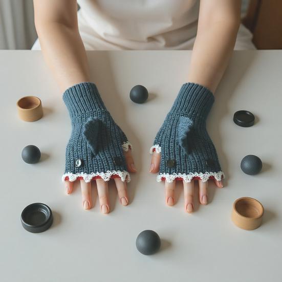Shark Bite Knitted Gloves Cute Shark Fingerless Gloves Stretchy Warm Knit Gloves Christmas Birthday Gift for Shark Lovers Women Men Teens
