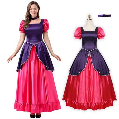 Cadılar Bayramı Cosplay ve Çocuklar ve Yetişkinler için Lady Tremaine Elbiseleri Beden [Milky Time] Cinderella, Drizella, Anastasia, (Anastasia, Yetişkin, L)