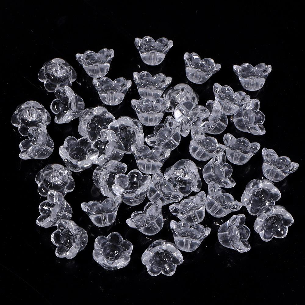 50pcs/lot Lily of The Valley Flower Shape Glass Beads Colorful Lampwork Beads For DIY Crafts Jewelry Making Accessories