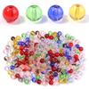 50pcs 8mm Glass Round Beads Colorful Transparent Loose Spacer Beads For Jewelry Making DIY Crafts Bracelets Necklace Accessories