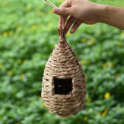 Kuş Yuvası Dış Mekan El Dokuması Dekoratif Kuş Evi Kuş Kafesi Barınak Dokuma Asılı Papağan Yuvası Yaratıcı El Yapımı Kuş Kafesi