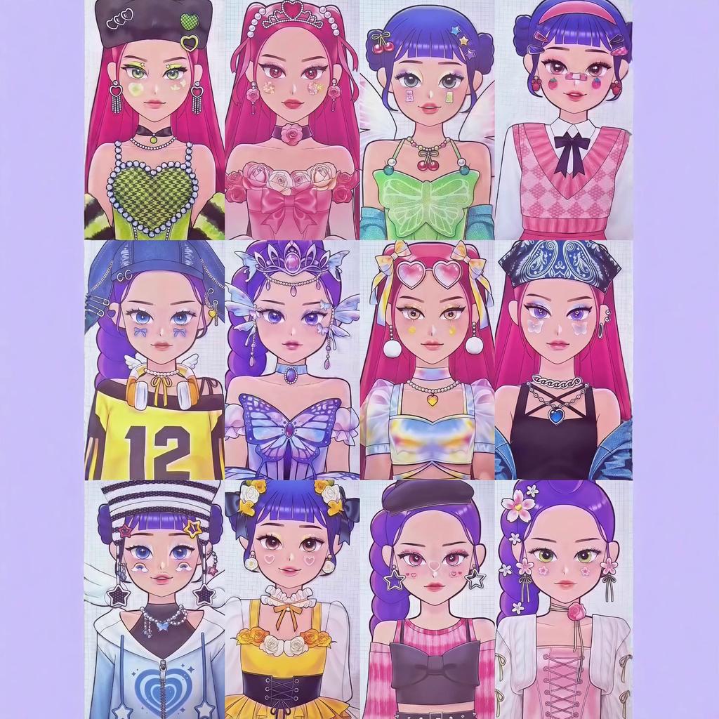 Educational DIY Craft Toy for Girls: Creative Princess Dress-Up Sticker Album, Makeover Activity Set - Children's Gift Idea