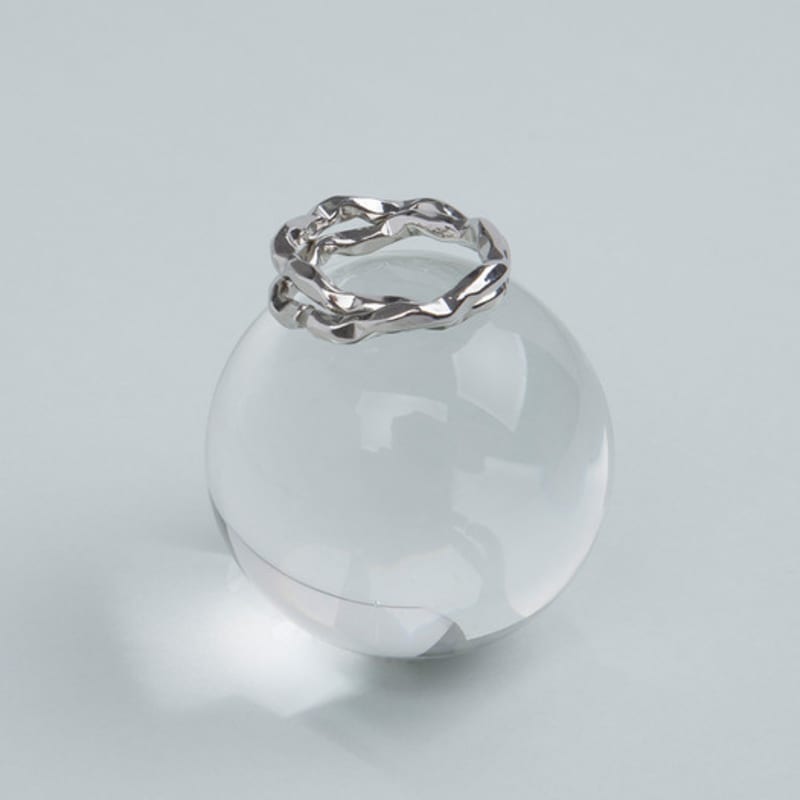 AUGUST ALICE Bague Vague Double Argent Vanve