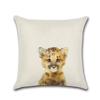 Cute Cartoon Rabbit Printed Cushion Cover Cotton Linen Bear Owl Pillow Case Sofa Decorative Pillowcases Cover Funda De Almohada