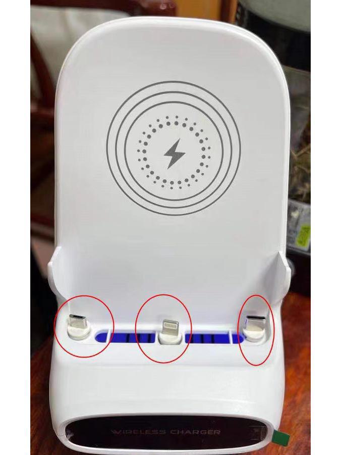 

Универсальное беспроводное зарядное устройство и настольная подставка для телефонов и планшетов M111L with Android + TP-C + IOS magnetic head