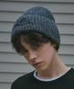 Ladeuedisyeon Logo Knit Beanie_Dark Gray