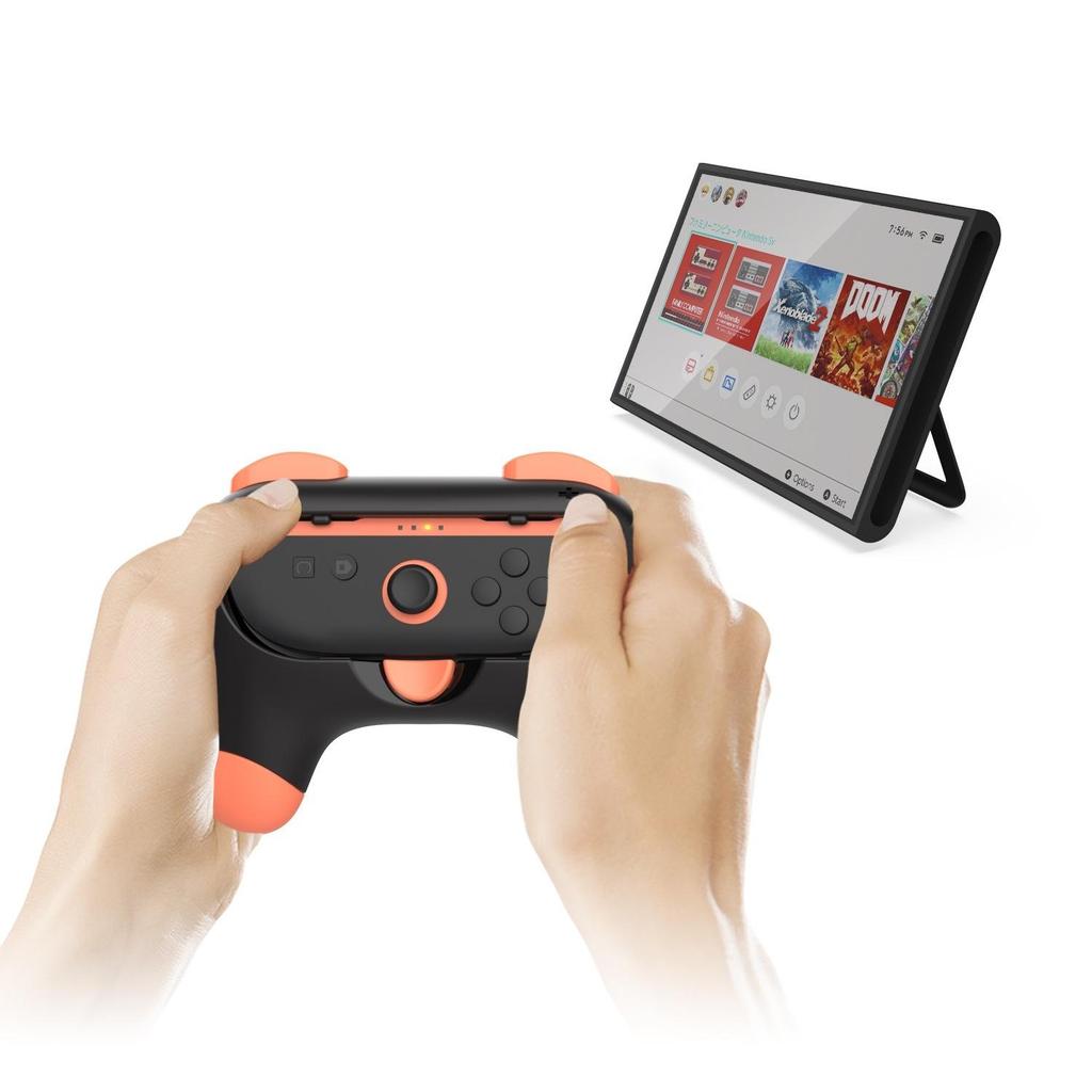 Dual Cute Cartoon Grips for Switch 2 Joy-Con Controllers - 2-Pack Ergonomic Handles with Easy Setup