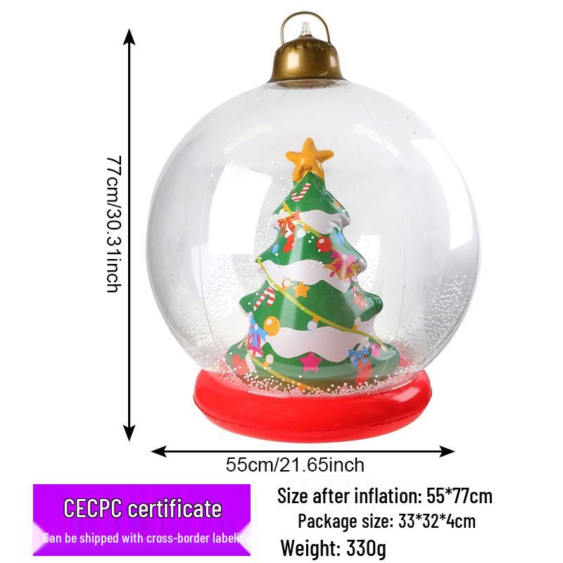 New Inflatable Christmas Ball for Outdoor Courtyard Decor and Party Decorations