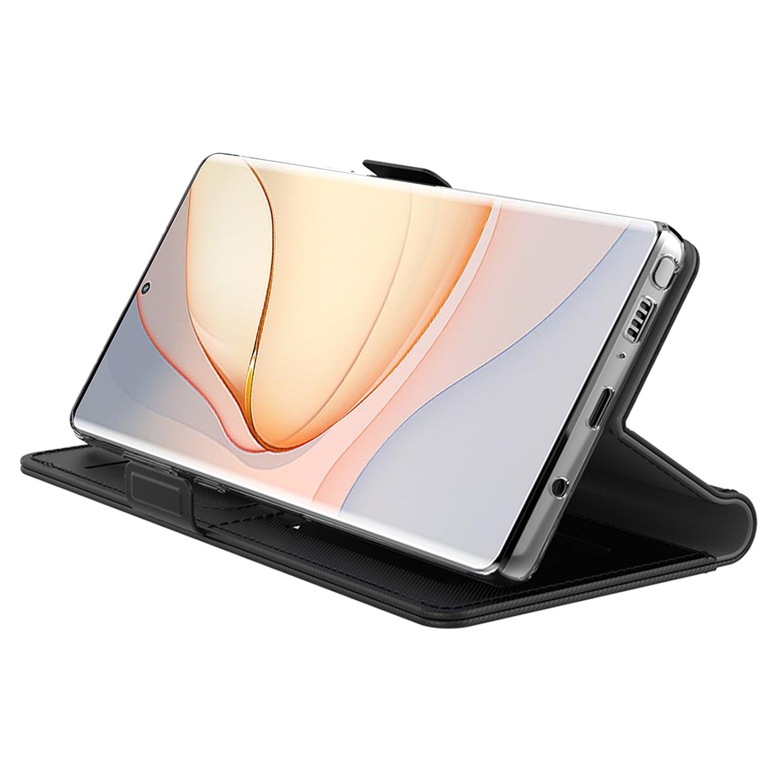 

For ZTE nubia Neo 5G Cell Phone Case Anti-drop PU Leather Cover with Mirror Rose Gold